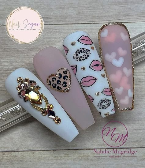 Quick Nail Art, Animal Print Nails Art, Nail Art Products, Wow Nails, Romantic Nails, February Nails, Gel Nails Diy, Leopard Nails, Pretty Nail Art Designs