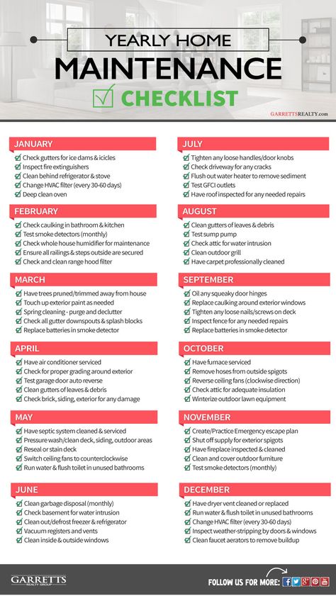 Yearly Home Maintenance Checklist [Printable] Yearly Home Maintenance Checklist, Yearly Home Maintenance, Construction Minecraft, New Home Checklist, Home Maintenance Checklist, Maintenance Checklist, Checklist Printable, House Cleaning Checklist, Household Cleaning Tips