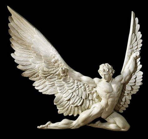 Icarus from ancient Greek mythology Wall Sculpture Angelo Guerriero, Ancient Greek Mythology, Ancient Greek Sculpture, Istoria Artei, Classic Sculpture, Greek Statues, Angel Statue, Rennaissance Art, Angel Sculpture