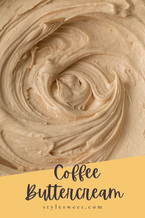 Calling all coffee lovers - this one is for you. Silky and smooth, this coffee buttercream is so good and bursting with creamy coffee flavor. Not that into coffee? I bet this recipe will convince you otherwise. Coffee Icing Recipe, Coffee Buttercream Frosting Recipe, Coffee Flavored Cake, Coffee Buttercream Frosting, Coffee Frosting, Coffee Buttercream, Icing Recipes, Frosting Recipes Easy, Cupcakes Recipes