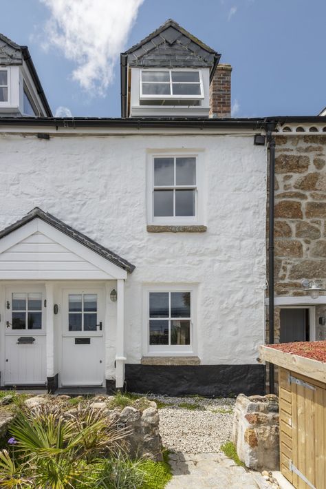 Photo 1 of 11 in A Darling Fisherman’s Cottage on the Cornwall Coast Angles for £685K - Dwell Cornish Cottage, Cornwall Coast, Fishermans Cottage, Timber Staircase, Log Burning Stoves, Inglenook Fireplace, Modern Extension, Modern Appliances, Rural Retreats