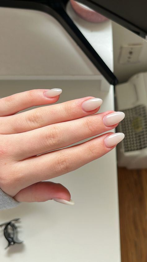 Simple Clean Nails, Clean Nail Designs, Plain White Nails, Nails Basic, Nails Clean, White Gel Nails, Manikur Kuku, Hello Nails, Simple Gel Nails