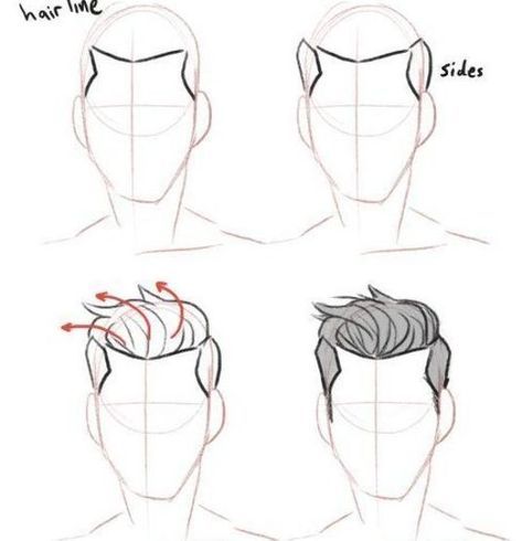 Hairstyle Reference Male, Hairstyle Reference, Drawing Male Hair, Reference Male, Male Hairstyles, Drawing Hands, Drawing Hair, Hair Sketch, Charcoal Drawings