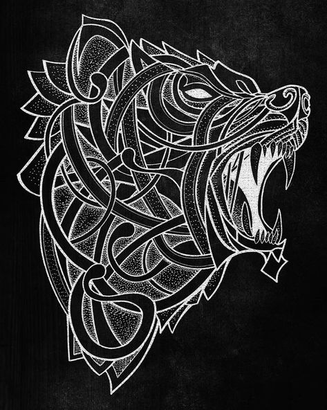 Norse Bear Tattoo, Viking Bear Tattoo, Celtic Sleeve Tattoos, Escudo Viking, Fenrir Tattoo, Celtic Bear, Norse Mythology Tattoo, Scandinavian Tattoo, Arte Viking