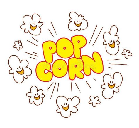 Popcorn Character, Popcorn Logo, Popcorn Posters, Colored Popcorn, Popcorn Packaging, Popcorn Party, Ship Drawing, Art Corner, Graphic Design Typography