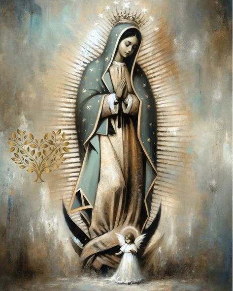 Our Lady of Guadalupe Art, Virgen De Guadalupe, Catholic Art, Virgin Mary, Mexico Wall Art, Mexican Decor,immaculate Mary - Etsy Our Lady Of Guadalupe Art, Lady Of Guadalupe Art, Mexican Catholic Art, Immaculate Mary, Chapel Veil Catholic, Mother Mary Pictures, Catholic Wallpaper, Virgin Mary Art, Mother Mary Images