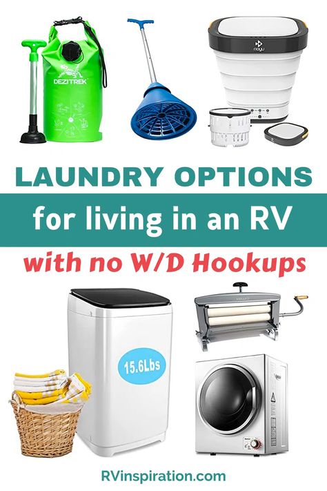 Rv Laundry Ideas, Rv Laundry Solutions, Rv Washer And Dryer Ideas, Clothes Washing Hacks, Rv Washer Dryer, Rv Laundry, Rv Organizing, Wall Mounted Clothes Dryer, Mini Washer And Dryer