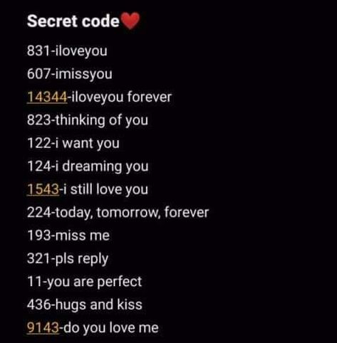 Secret Code For I Love You, Love Codes Number, Code Numbers Meaning, Mi Amor Meaning In English, Love Secret Code, Name Code Number, Love Numbers Code, Number Love Codes, Secret Messages For Him