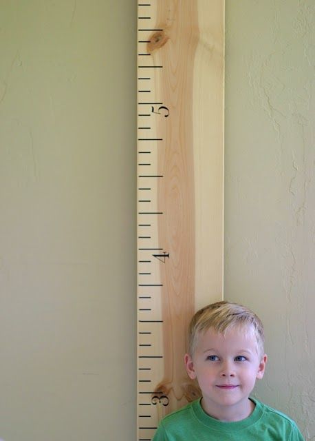 I did this, complete with our last name and "est 2008" and hung it in an odd spot in our mudroom. Everyone that comes in our door sees it, and every single one of them compliment it. I can't wait to measure the girls in August! Growth Chart Ruler, Height Chart, Growth Chart, Kids' Room, Future Kids, Boy's Room, Baby Love, Ruler, Just In Case