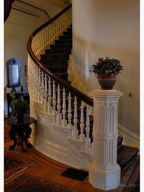 درج السلم, Victorian Interiors, Stair Case, Casa Vintage, Victorian Mansions, Lan Can, Dream House Rooms, Spiral Staircase, Dream House Interior