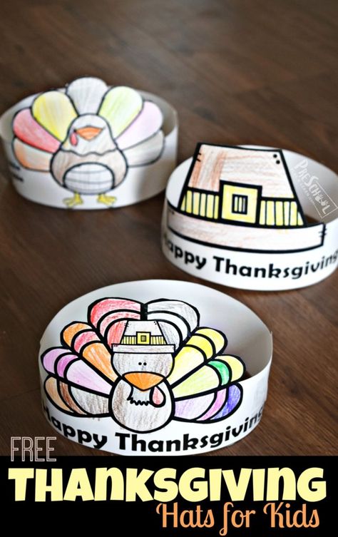 Thanksgiving Hats For Kids, Thanksgiving Hats, Color By Letter, Thanksgiving Activities For Kindergarten, Thanksgiving Hat, Thanksgiving Crafts For Toddlers, Crafts Thanksgiving, Thanksgiving Kindergarten, Thanksgiving Crafts Preschool