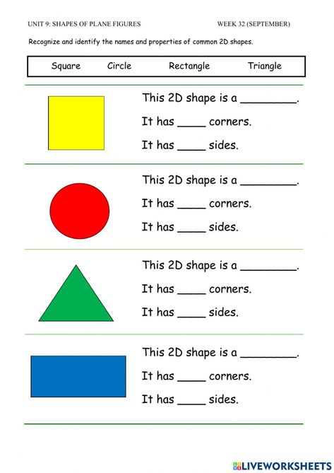 Maths Worksheet For Class 1 Pattern, 2d Shape Worksheet, 1st Grade Shapes Worksheet, Math Work Sheets For 2nd Grade, U K G Maths Worksheet, Plane Shapes Worksheets, Geometry Worksheets 2nd Grade, Shapes Activity For Grade 1, Worksheet For Class 2 Maths