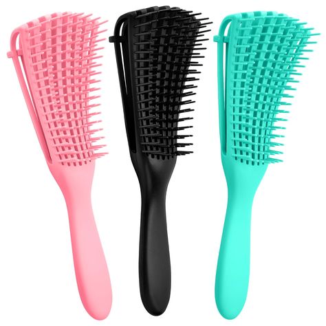 PRICES MAY VARY. Easy detangling:The curl brush is a professional solution to the problems of hair tangling and pulling. If you have 3a to 4c super curly African American hair, this brush is sure to help you deal with breakage and hair loss Suitable for all hair types: This hair brush can be used on curly hair, wavy hair, thick hair, fine hair, long hair, short hair, natural hair, dry hair and wet hair. Suitable for men, women and children to use the brush for curly hair Detangler brush:There is Hairbrush For Curly Hair, Curly Hair Supplies, Good Hair Products For Curly Hair, Pattern Hair Products, Curly Hair Detangler, Curly Hair Brushes, Smooth Curly Hair, Detangle Curly Hair, Hair Products For Curly Hair