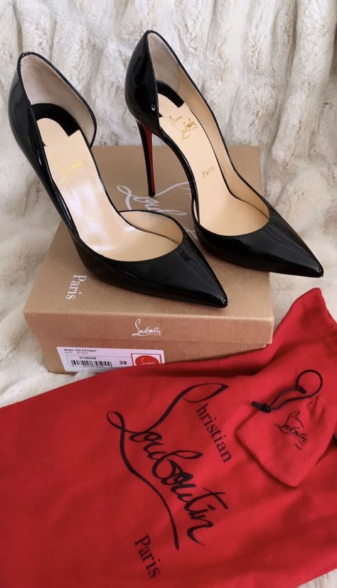 Christian Louboutin Iriza for Sale in Stockton, CA - OfferUp Iriza Louboutin, Christian Louboutin Iriza, Black Patent Heels, Patent Heels, Heels Black, Jordan Retro, Work Boots, Dress With Boots, Christian Louboutin Pumps