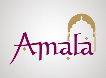 Amala_Post Indian Pizza, Food Company Logo, Food Brand Logos, Bakery Names, Restaurants In Dubai, Sushi Logo, Logo Design Graphics, Restaurant Art, Food Logo Design Inspiration