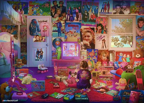 Bedroom 90s, Kids Building, Retro Bedroom, 90s Pop Culture, Gaming Art, Power Pop, Horror House, Vintage Soul, Fun Activities To Do