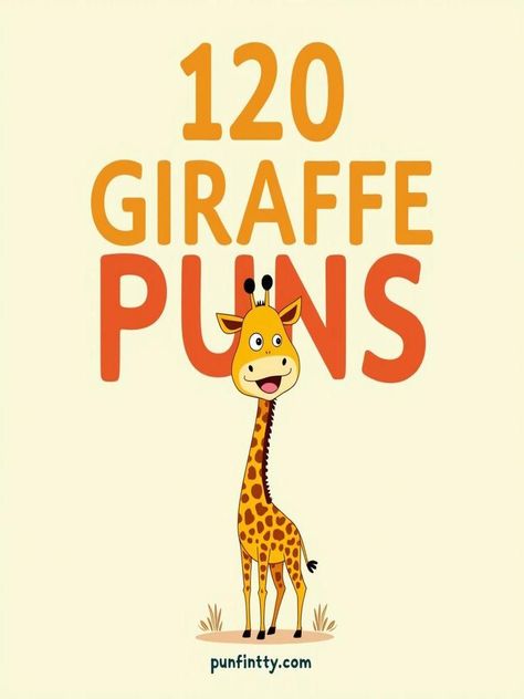 giraffe puns Giraffe Puns, Funny Giraffe, Double Meaning, Tall Tales, Animal Jokes, One Liner, Funny Puns, You Funny, You Smile