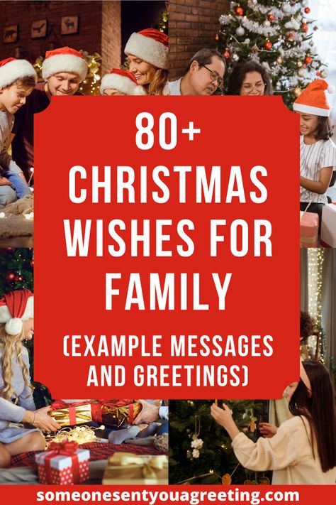 Wish your family a Merry Christmas with these sweet and heartfelt Christmas wishes and messages. Find a great selection for your mom, dad, grandparents, son, daughter, cousin and more | #christmas #christmaswishes #xmas #family #wishes Merry Christmas To My Children, Merry Christmas Sister And Family, Christmas Card Verses For Family, Merry Christmas Messages Families, Merry Christmas From My Family To Yours, Merry Christmas Family Wishes, Christmas Card Greetings Messages Family, Christmas Wishes Quotes Family, Merry Christmas From Our Family To Yours