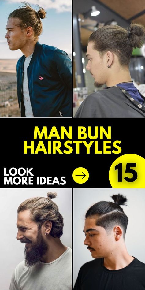 Long-haired individuals are spoiled for choice in 2024, especially when it comes to man bun hairstyles. Whether you prefer to keep it long and flowing or tie it up into a neat bun, this hairstyle offers the best of both worlds. For those who want a versatile and fashionable look, the long man bun is a top contender. Men Long Hair Bun, Man Bun Top Knot, White Boy Hairstyle, Man Bun Haircut, Man Bun Undercut, Knot Hairstyle, Undercut With Beard, Viking Haircut, Top Hairstyles For Men