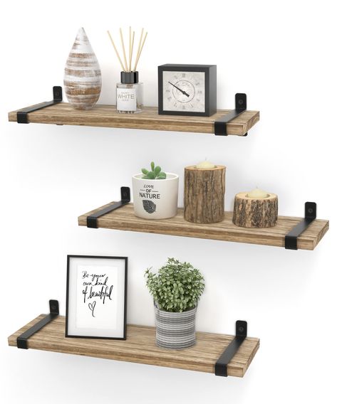 Modern floating shelves