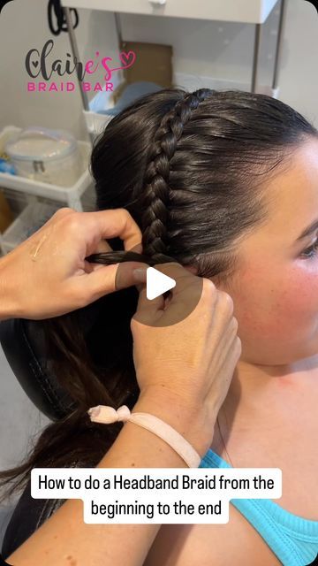 Braids For Blondes, Easy Halo Braid Tutorial, How To Do My Hair Easy, How To Braid A Crown Hair Tutorials, How To Braid Headband, How To Do Headband Braid, Braids For Soccer Players, How To Braid Close To Scalp, How To Do Braided Headband