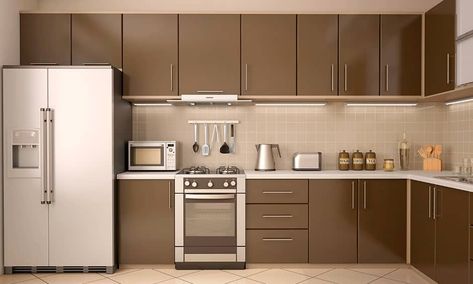 Dimensions for modular kitchen base cabinets to store large containers and vessels Modular Kitchen Cabinets Colour Combinations, Modular Kitchen Design Indian, Indian Kitchen Design Ideas, Modern Kitchen Colours, Kitchen Cabinets Color Combination, Kitchen Colour Combination, Best Kitchen Colors, Modular Kitchen Cabinets, Shaped Kitchen