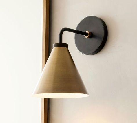 Flush Mount Lighting & Lights | Ceiling Lights | Pottery Barn Wall Light Over Kitchen Sink, Sconces Kitchen, Above Kitchen Sink, Above Sink, Black Sconces, Sink Lights, Brass Interior, Flush Mount Lights, Curtain Hardware