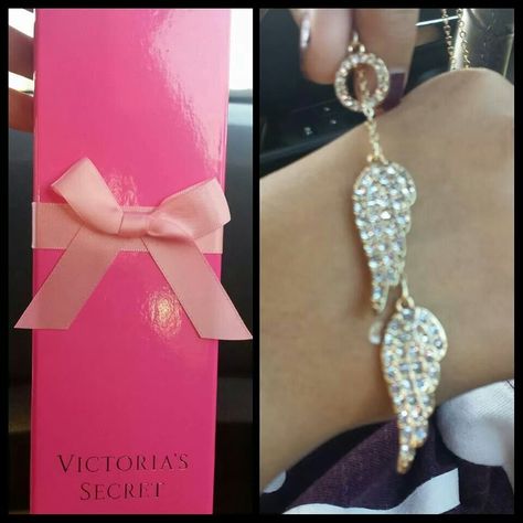 Got a free necklace from victoria's secret! ♡ Lovely Things, Necklaces Bracelets, Jewelry Bracelets, Victoria's Secret, Essence, Drop Earrings, Pink, Pins, Quick Saves