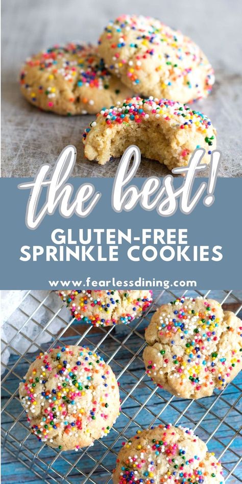 Gluten Free Cream Cheese Sugar Cookies, Gluten Free Sprinkle Cookies, Gluten Free Cream Cheese Cookies, Gluten Free Easter Cookies, Gluten Cookies, Gluten Free Cookie Bars, Homemade Gluten Free Bread, Gluten Free Easter, Cream Cheese Sugar Cookies