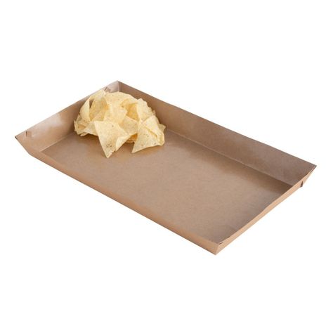 Serve food confidently without worry of the tray falling apart - or of you needing to spend a great deal of time washing dishes after the event - with these sturdy food trays. The classic Kraft paper look of these disposable food trays goes well with just about any celebration's theme and menu. (3 pcs. per unit) 10 1/2" x 18 1/2" Outdoor Plates, Outdoor Drinkware, Paper Food, Outdoor Dinnerware, Disposable Plates, Food Trays, Washing Dishes, Disposable Tableware, Party Tableware