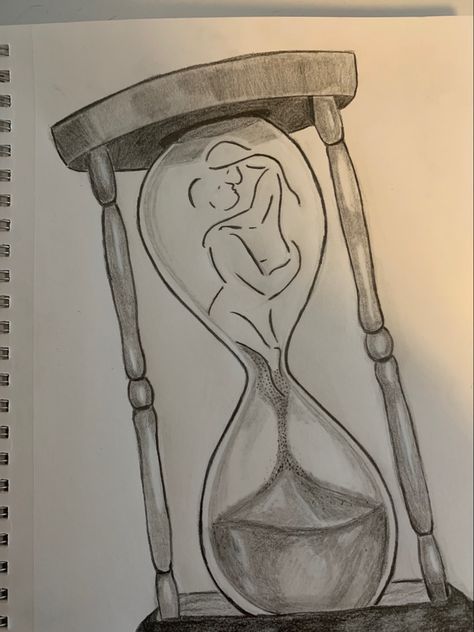 How To Draw An Hourglass Step By Step, Hourglass Painting Acrylic, Hourglass Drawings, Balance Drawing Ideas, Hourglass Sketch, Hourglass Painting, Hozier Art, Bands Tattoo, Hourglass Art