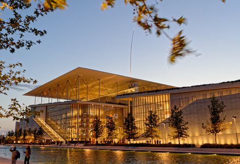 Cultural Center Facade Design, Rectangular Building Design, V Column Architecture, Welcome Center Architecture, Auditorium Entrance, Cultural Center Design, Courtyard Architecture, Cultural Center Architecture, Stavros Niarchos