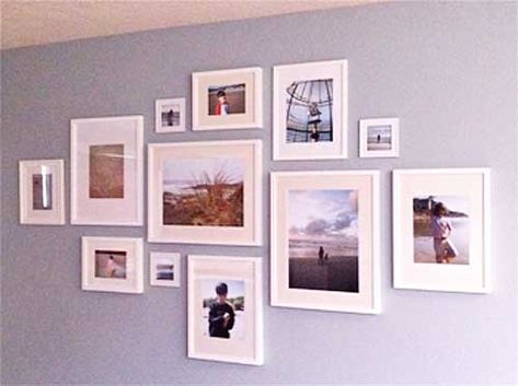 Gallery Of Art Wall | The Art Of Framing Picture Wall Layout, Wall Collage Picture Frames, Cute Picture Frames, Unique Picture Frames, Frame Wall Collage, Collage Mural, Picture Frame Crafts, Gallery Wall Layout, Photo Wall Decor