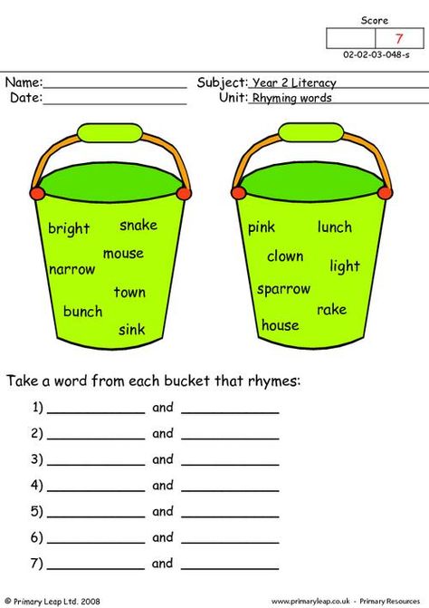 Literacy: Rhyming words 2 | Worksheet ... Reception Phonics, Year 2 English, Rhyming Kindergarten, Remedial Teaching, Teaching Spelling Words, Worksheets Grade 2, Rhyming Words Activities, Teaching Adults, Rhyming Words Worksheets