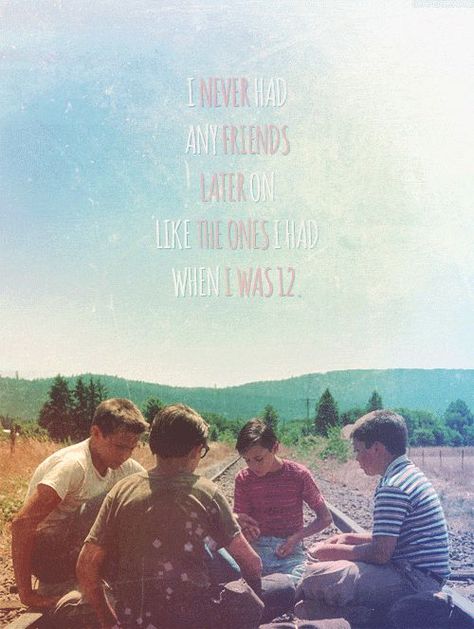 Stand By Me Quotes, Good One, Rob Reiner, Greatest Movies, Best Movie Quotes, Wil Wheaton, River Phoenix, Beautiful Story, Movies And Series