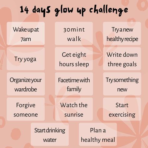 How To Glow Up 1 Week Before School, Glowup Challenge 1 Week, 31 Day Glow Up Challenge, Winter Break Glow Up Challenge, 7 Days Glow Up Challenge, 90 Day Glow Up Challenge, 7 Day Glow Up Challenge, Appearance Change Ideas, 1 Month Glow Up