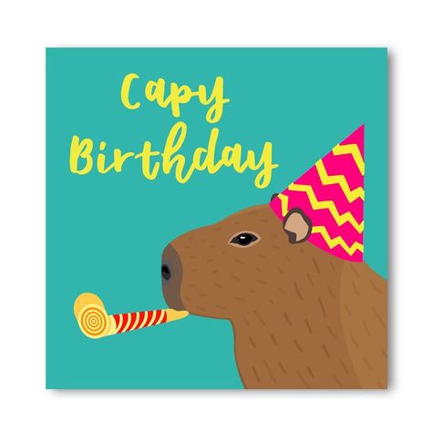 Happy Birthday Reaction Pic, Birthday Reaction Pic, Birthday Reaction, Capybara Happy Birthday, Capybara Themed Birthday, Capybara Drawing Funny, Capybara Birthday Party, Animated Capybara, Capybara Birthday