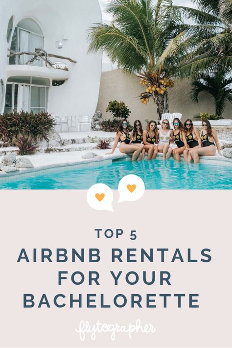 Places To Go For Bachelorette Party, Beach Bachelorette Party Locations, Best Places For Bachelorette Party, Bachelorette City Ideas, Miami Bachelorette Airbnb, Water Bachelorette Party, Cheap Bachelorette Party Destinations, Best Bachelorette Destinations, Airbnb Bachelorette Party