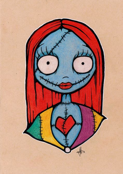 Nightmare Before Christmas Simple Drawings, Jack And Sally Easy Drawing, Sally Rock Painting, Animation Art Sketches Cartoons, Disney Animation Art Sketches, Sally Nightmare Before Christmas Drawing, Jack And Sally Drawing, Easy Drawing Inspiration, Sally Painting