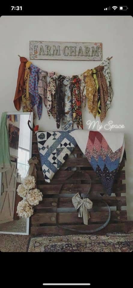 Farm chic wildrag display Wild Rag Store Display, Wild Rag Hanger, How To Display Wild Rags, Botique Interiors Ideas Western, Wild Rag Display Ideas, Wild Rag Display, Western Store Display Ideas, Rustic Boutique Decor, Western Boutique Ideas