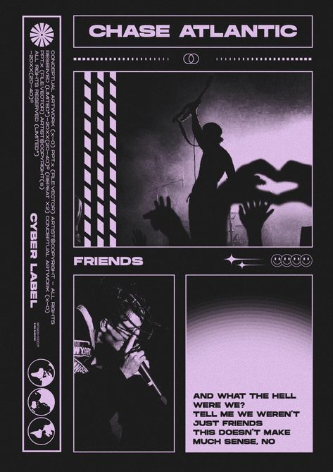 poster design brutalism Chase Atlantic Poster, Purple Poster, Dancer In The Dark, Conceptual Artwork, Music Poster Ideas, Chase Atlantic, Music Poster Design, Poster Room, Lyric Poster