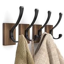 Decorative Coat Hooks Entryway, Coat Hooks Entryway Small Spaces, Purse Hooks Wall, Wood Wall Hooks, Rustic Wall Hooks, Mudroom Makeover, Coat Hooks Wall Mounted, Hanging Hats, Coat Hangers