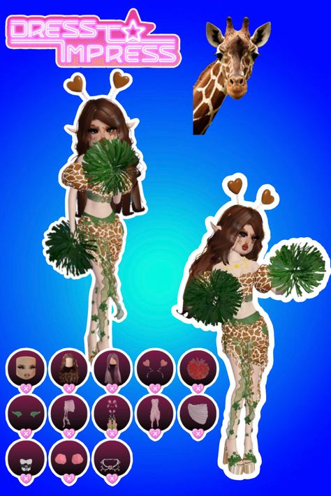 Rainforest Dress To Impress Outfits, Dti Jungle Theme Outfits, Uma Dress To Impress, Dti Animal Outfit Ideas, Tree Dress To Impress, Jungle Dti Outfits, Dti Theme Animals, Dress To Impress Roblox Y2k, Dress To Impress Jungle Theme