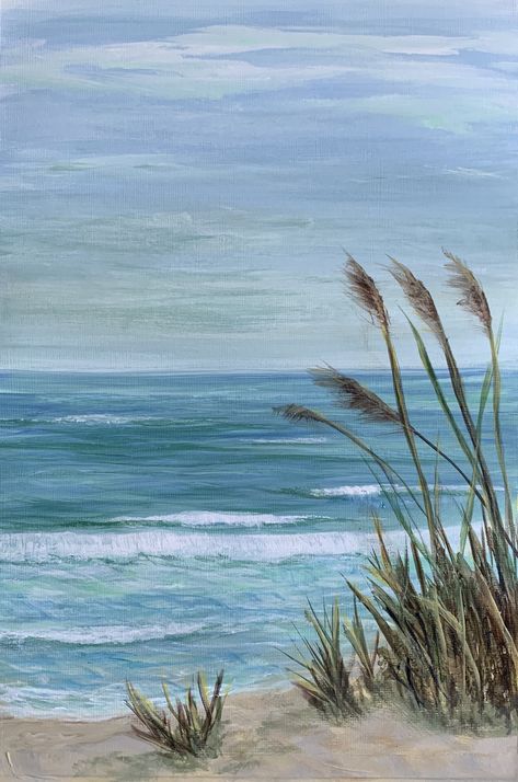 Seascape Mural Ideas, Painted Ocean Scenes, Seascape Paintings Acrylic Beach Scenes, Seaside Paintings Acrylics, Everything You Loose Is A Step You Take, Sea Landscape Drawing, Coastal Painting Ideas, Seascape Paintings Beach Scenes, Watercolour Inspiration Landscape