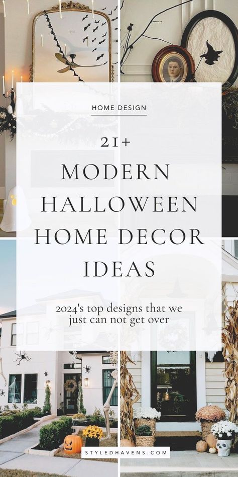 Searching for cute Halloween home decor ideas for 2024? These are literally *so-good* and hand-picked - whether you're looking more for minimalist Halloween inspo, or love classy Hallowen decor, these classy Halloween decor ideas will be sure to inspire you! (SAVE to your HALLOWE'EN DECORATIONS board for later!) Harvest Halloween Decorations, Halloween Decor 2024 Trends, Modern Fall Decor Ideas For The Home, Modern Fall Decor 2024, Upscale Halloween Decor, 2024 Halloween Trends, Halloween Decor 2024, Halloween Decor Classy, October Bedroom