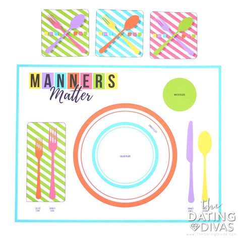 printable placemat Date Night Table, Fall Storytime, Placemats Printable, Manners Preschool, Primary 2023, Manners Activities, Table Manner, Printable Placemat, Primary Activity