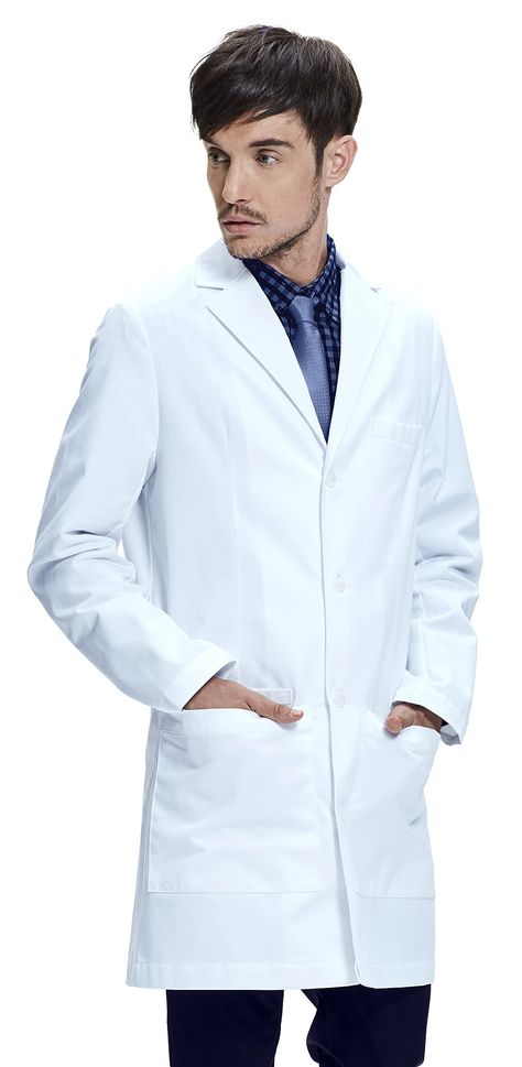 PRICES MAY VARY. FIT: Styled between a classic and tailored look, this semi-fitted lab coat offers excellent ease of movement without sacrificing on style. SIZE TIP: If you fall between 2 sizes, we recommend the smaller size for a more fitted look and the larger size for better movement. FABRIC: Our LABTEX industrial grade fabric is made up of 100% cotton with a hardwearing but soft hand finish. FEATURES: Scroll down to the product description to see the full details of this style’s features. CO Lab Coats For Men, Men's Lab Coat, James Cotton, Athletic Body Type, White Lab Coat, Men's Uniforms, Coat For Men, Great Coat, Lab Coats