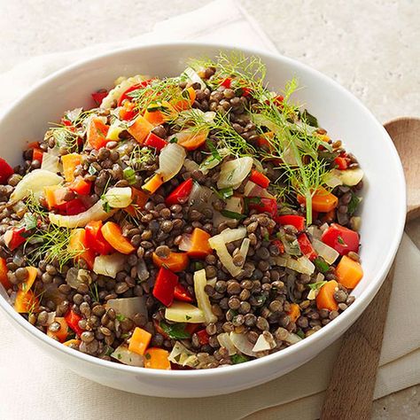 Lentil Pilaf Lentil Pilaf, Lentil Recipes Easy, Roasted Garlic Recipe, How To Cook Lentils, Grain Bowl Recipe, Lentil Salad Recipes, Pilaf Recipe, Lentil Burgers, Lentil Salad