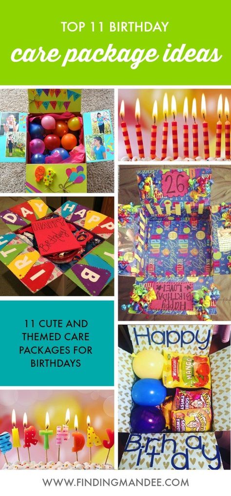 Birthday Care Package Ideas | Finding Mandee Birthday Care Package For Boyfriend, Care Package Ideas For Birthday, 21 Birthday Care Package Ideas, Birthday Box For College Son, Birthday Box For College Daughter, 30th Birthday Care Package Ideas, Birthday In A Box Care Package, Birthday Care Packages College, Birthday Care Package Ideas For Her