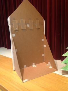 how to make free standing props with cardboard                                                                                                                                                                                 More Destination Imagination, Play Props, Stage Props, Stone Soup, Christmas Program, Christmas Village Houses, Christmas Play, Candy Christmas Decorations, School Play